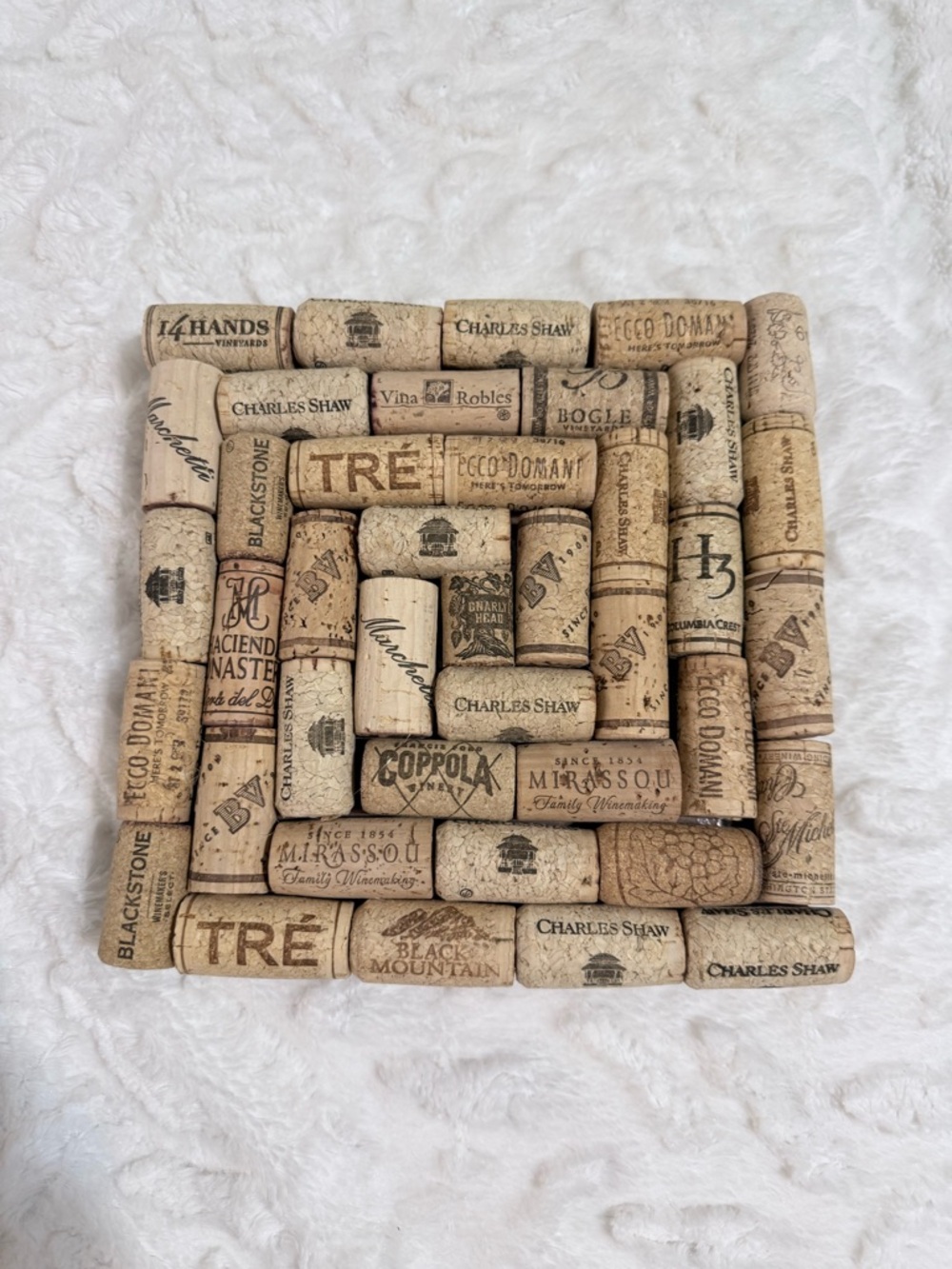 Handmade by Me! Wine Cork Trivet / Coaster - Natural Cork